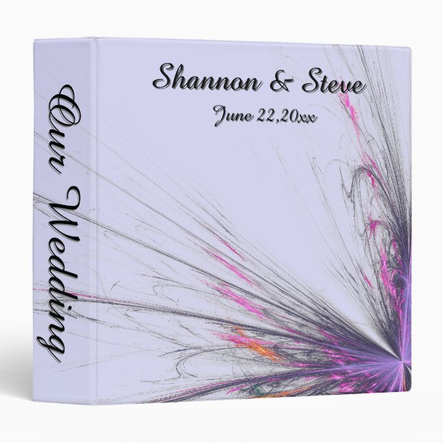 Butterfly Fractal Personal Wedding Binder (Front/Spine)