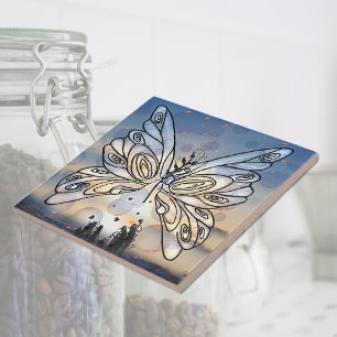 Butterfly Freedom Ceramic Tile