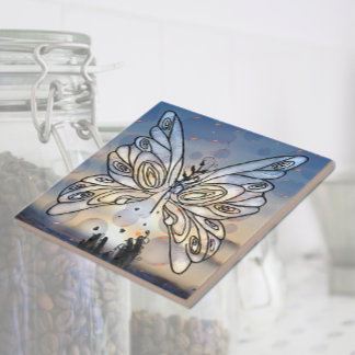 Butterfly Freedom Ceramic Tile