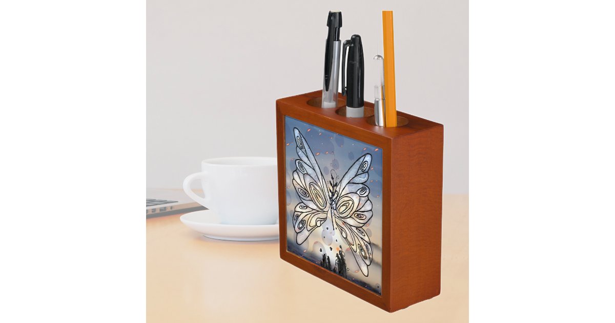 Butterfly Freedom Desk Organizer | Zazzle