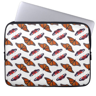 Butterfly Frenzy Laptop Sleeve (White)