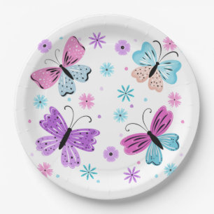 Butterfly Friends Paper Plates