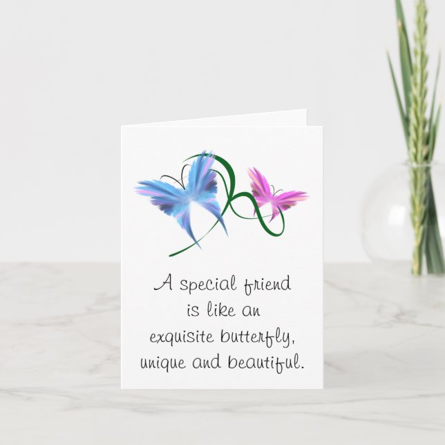 Butterfly Friendship Notecard (Front)