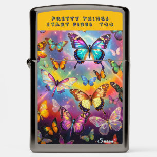  Butterfly Fun Personalized (w/ Name or Inital) Zippo Lighter