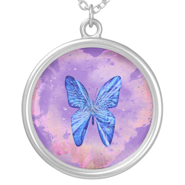 Butterfly Fun Silver Plated Necklace (Front)