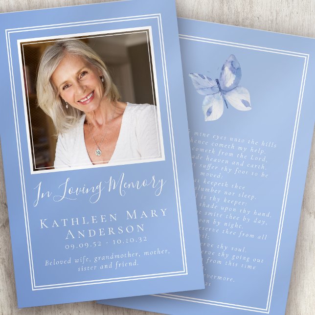 Butterfly Funeral Memorial Prayer Card (Creator Uploaded)