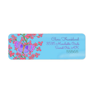 Butterfly Garden 3D Whimsey Label