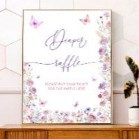 Butterfly Garden Baby Shower Diaper Raffle