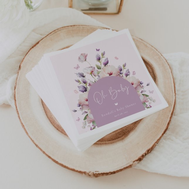 Butterfly Garden Baby Shower Napkins (Creator Uploaded)