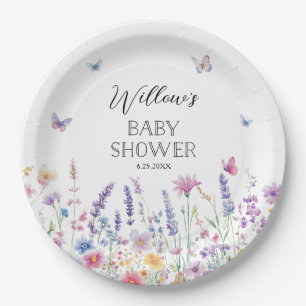 Butterfly Garden Baby Shower Paper Plates