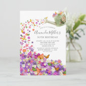 Butterfly Garden Birthday Party Invitation (Standing Front)