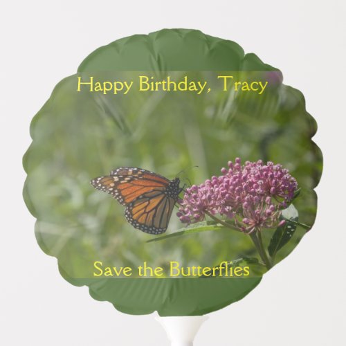 Butterfly Garden Birthday Party Round Balloon