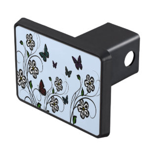 Butterfly Garden Blue Hitch Cover
