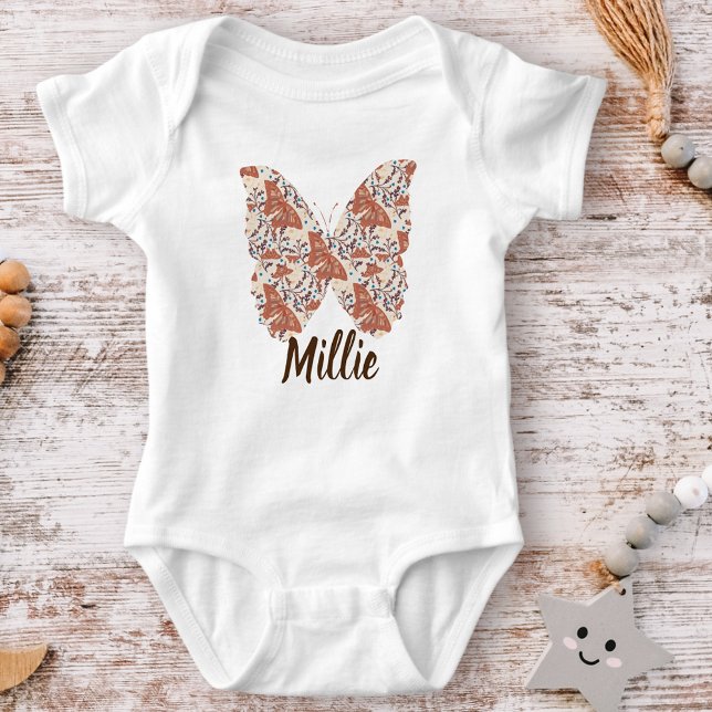 Butterfly garden boho baby bodysuit (Creator Uploaded)