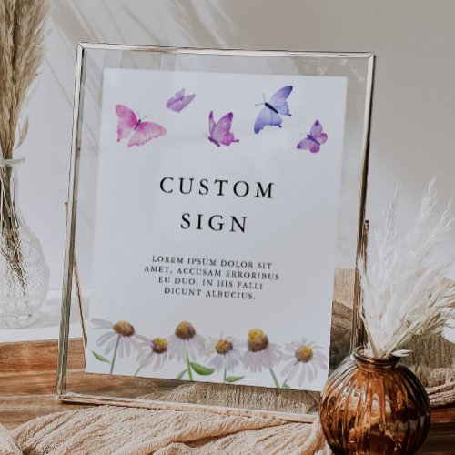 Butterfly Garden Bridal Shower Custom Sign