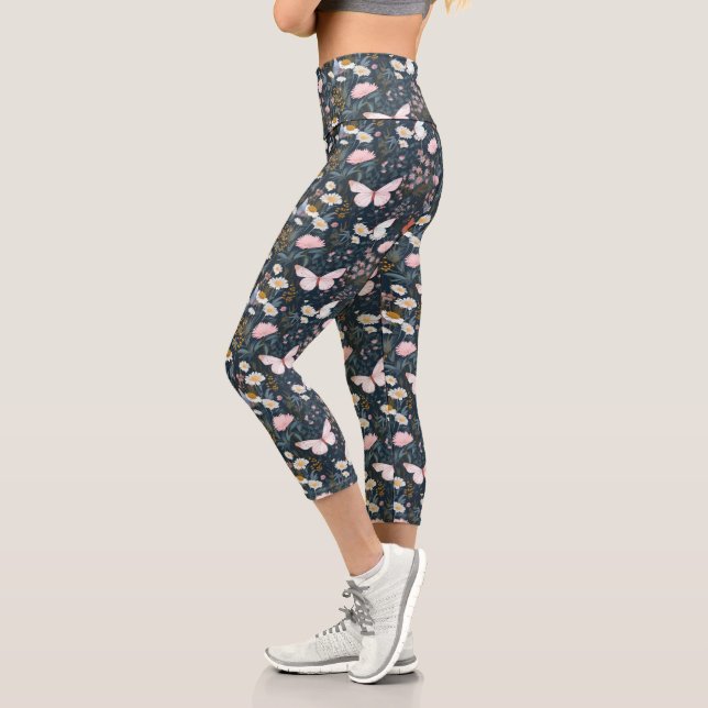 Butterfly Garden Capri Leggings (Left)
