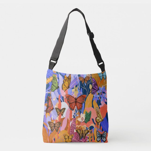 Butterfly Garden Crossbody Bag (Front)