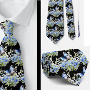 Butterfly Garden Elegant Pattern Neck Tie