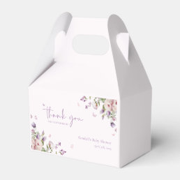 Butterfly Garden Floral Baby Shower Thank You Favor Boxes