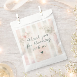 Butterfly Garden Floral Bloom Thank You Favor Bag