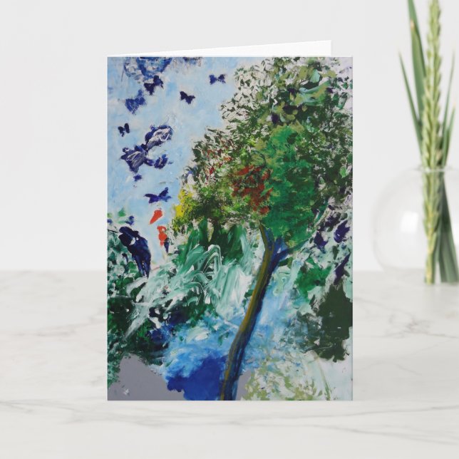 Butterfly Garden Greeting Card (Front)