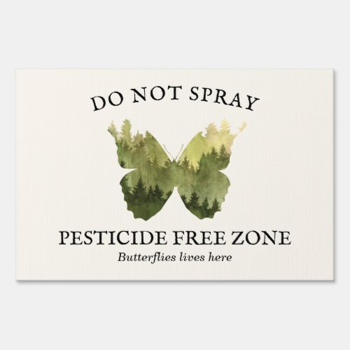 Butterfly garden ideas rustic pesticide free zone sign