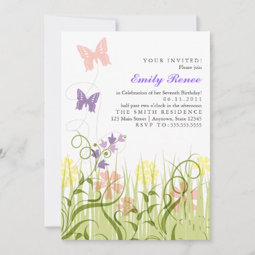 Butterfly Garden in Pastel Announcement