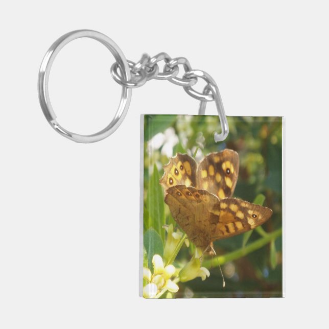 Butterfly Garden Keychain (Front Left)
