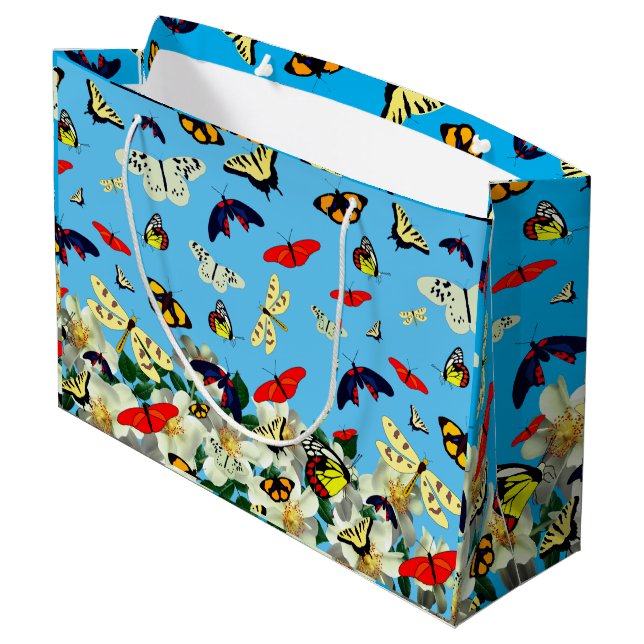 Butterfly Garden Large Gift Bag (Back Angled)