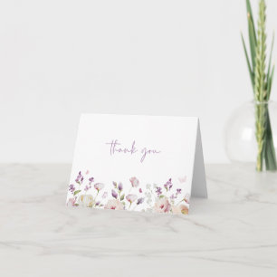 Butterfly Garden Letterpress Thank You Card