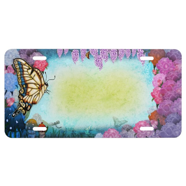 Butterfly Garden License Plate (Front)