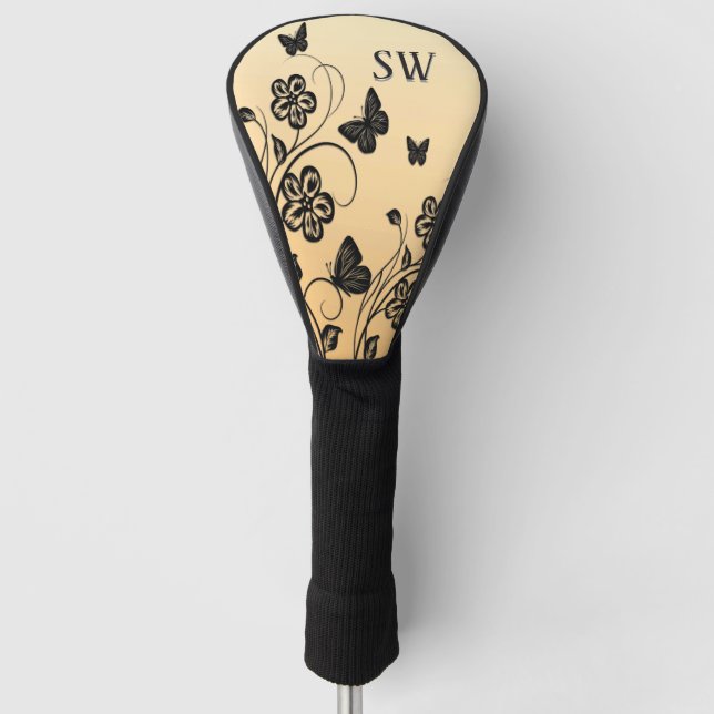 Butterfly Garden Monogram Golf Head Cover (Front)