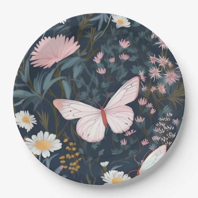 Butterfly Garden Paper Plates (Front)