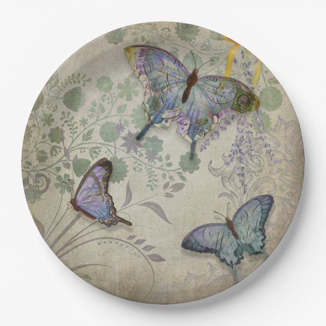 Butterfly Garden Paper Plates (Front)