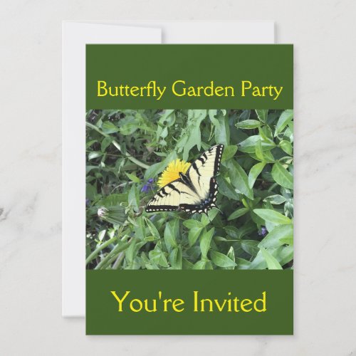 Butterfly Garden Party Invitation Card 5x7