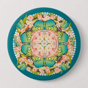 Butterfly Garden Pinback Button