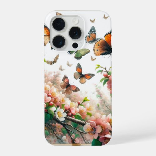 Butterfly Garden REF243 _ Watercolor iPhone 15 Pro Case