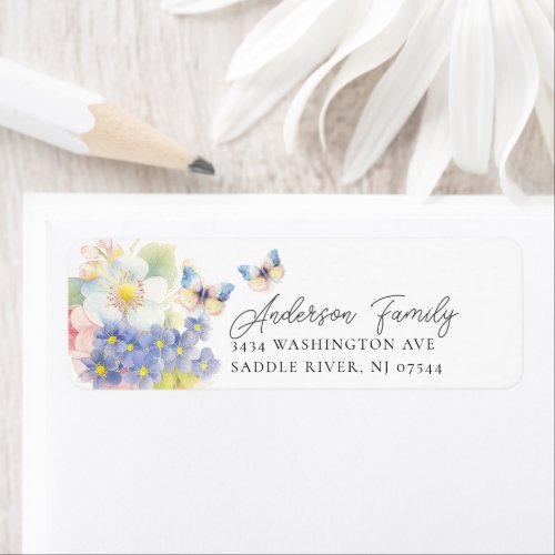 Butterfly Garden Return Address Label