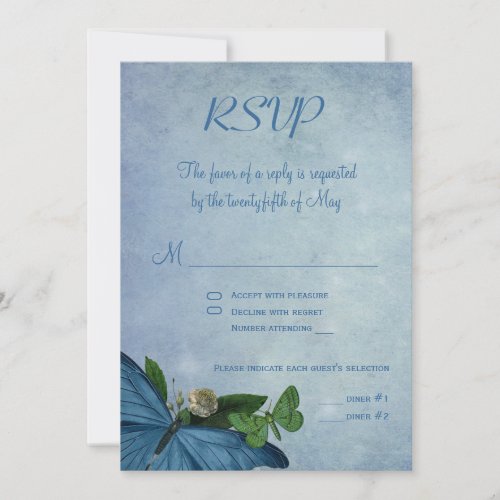 Butterfly Garden RSVP Wedding Invite