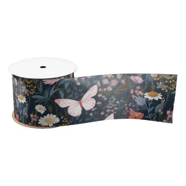Butterfly Garden Satin Ribbon (Spool)