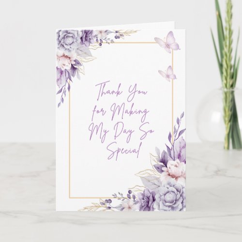 Butterfly Garden Thank You Card