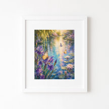 Butterfly Garden Watercolor Art Print
