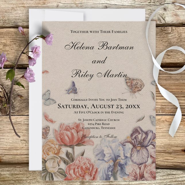 Butterfly Garden Wedding Invitation (Creator Uploaded)