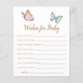 Butterfly Garden Wishes for Baby Card