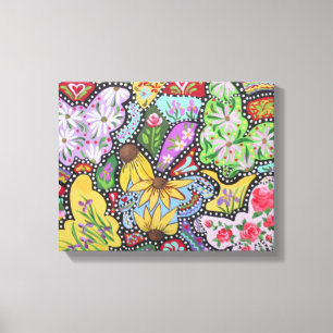 Butterfly Garden Wrapped Canvas Print