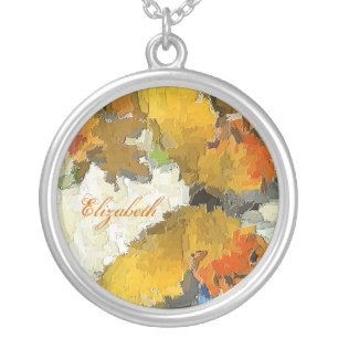 BUTTERFLY GARDEN Yellow Butterfly Design Silver Plated Necklace