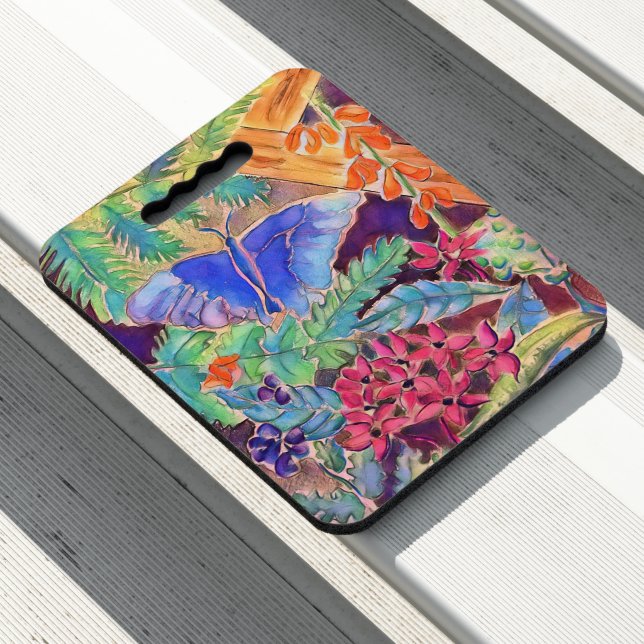 Butterfly Gardening Knee Cushion (In Situ)