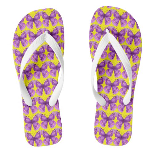 Butterfly Gathering Flip Flops