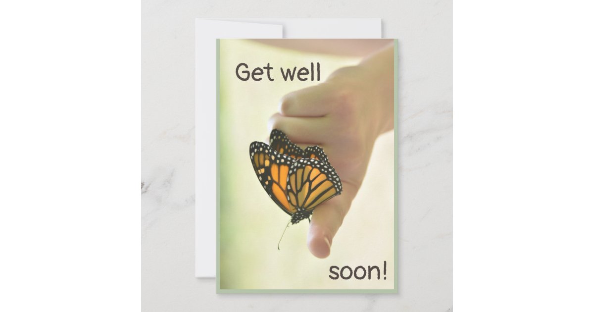 Butterfly Get well soon card! Card | Zazzle