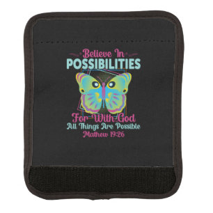 Butterfly Gift Believe In Possibilities Luggage Handle Wrap